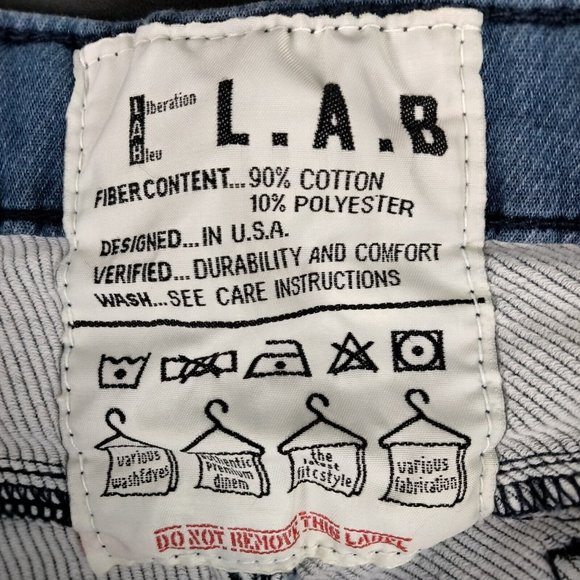 Men's Slim Straight jogger style Jeans - medium wash Blue, distressed. Unisex - Picture 3 of 11